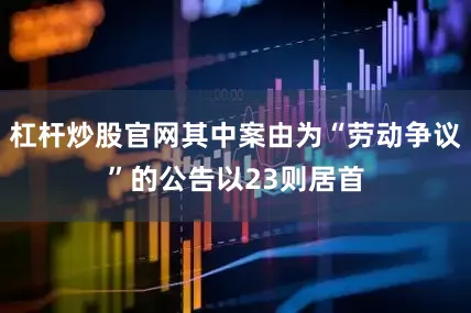 杠杆炒股官网其中案由为“劳动争议”的公告以23则居首